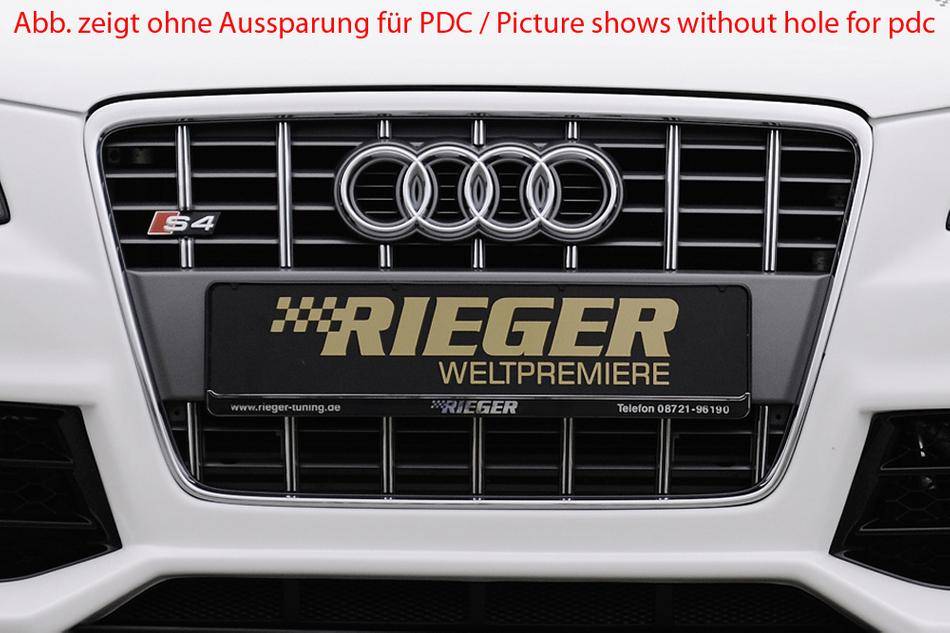 Mascherina S4 grigio platino con PDC per paraurti Rieger A4 B8