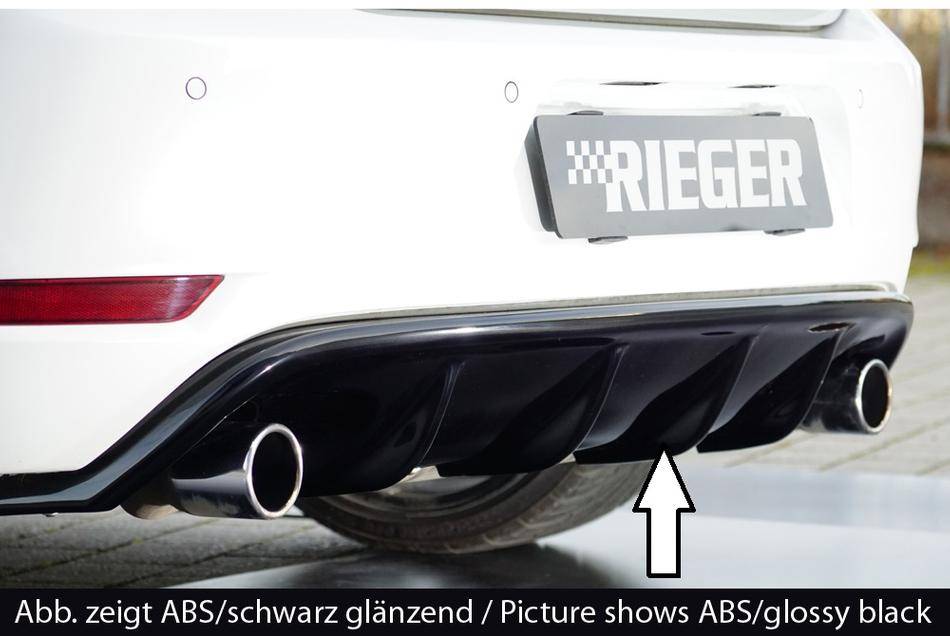 Diffusore Rieger Golf VI GTI per marmitta originale ABS grezzo