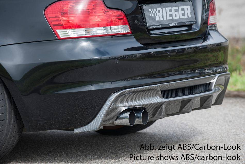 DIFFUSORE POST BMW E82/88 M-STYLE MARM DOPPIA SX NERO LUCIDO