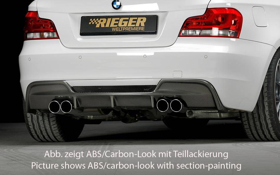 DIFFUSORE POST BMW E82/88 M-STYLE MARM DOPPIA DUPLEX SPORT NERO LUC.
