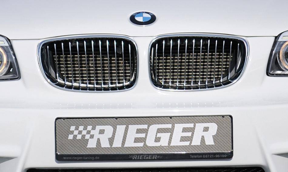 GRIGLIA RADIATORE SX NERO/CROMO BMW SERIE I 135i per paraurti Rieger