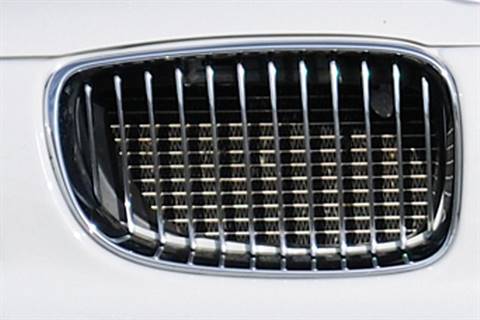 GRIGLIA RADIATORE DX NERO/CROMO BMW SERIE I 135i per paraurti Rieger
