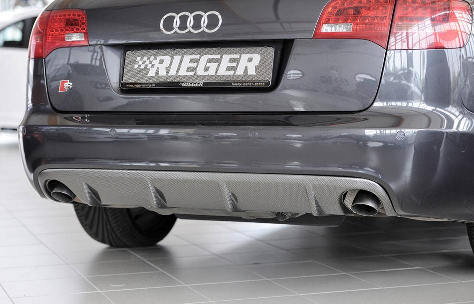 Diffusore Rieger Audi A6 4F fino'2009 per marm. originale carbonlook